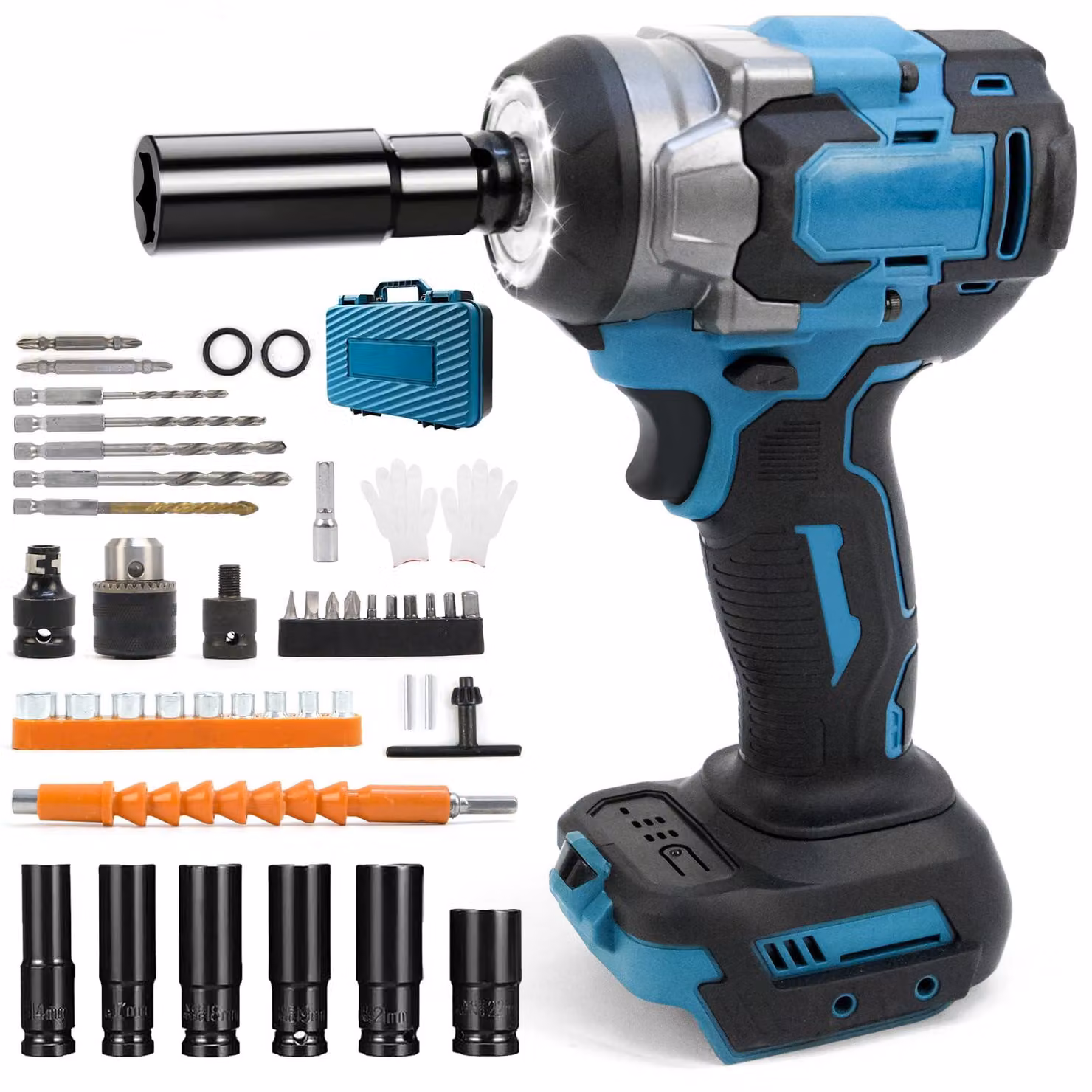 Avvitatore a percussione Accu da 18 V - Coppia di 700 Nm - Mandrino da 1/2 di pollice - Materiale: plastica e metallo