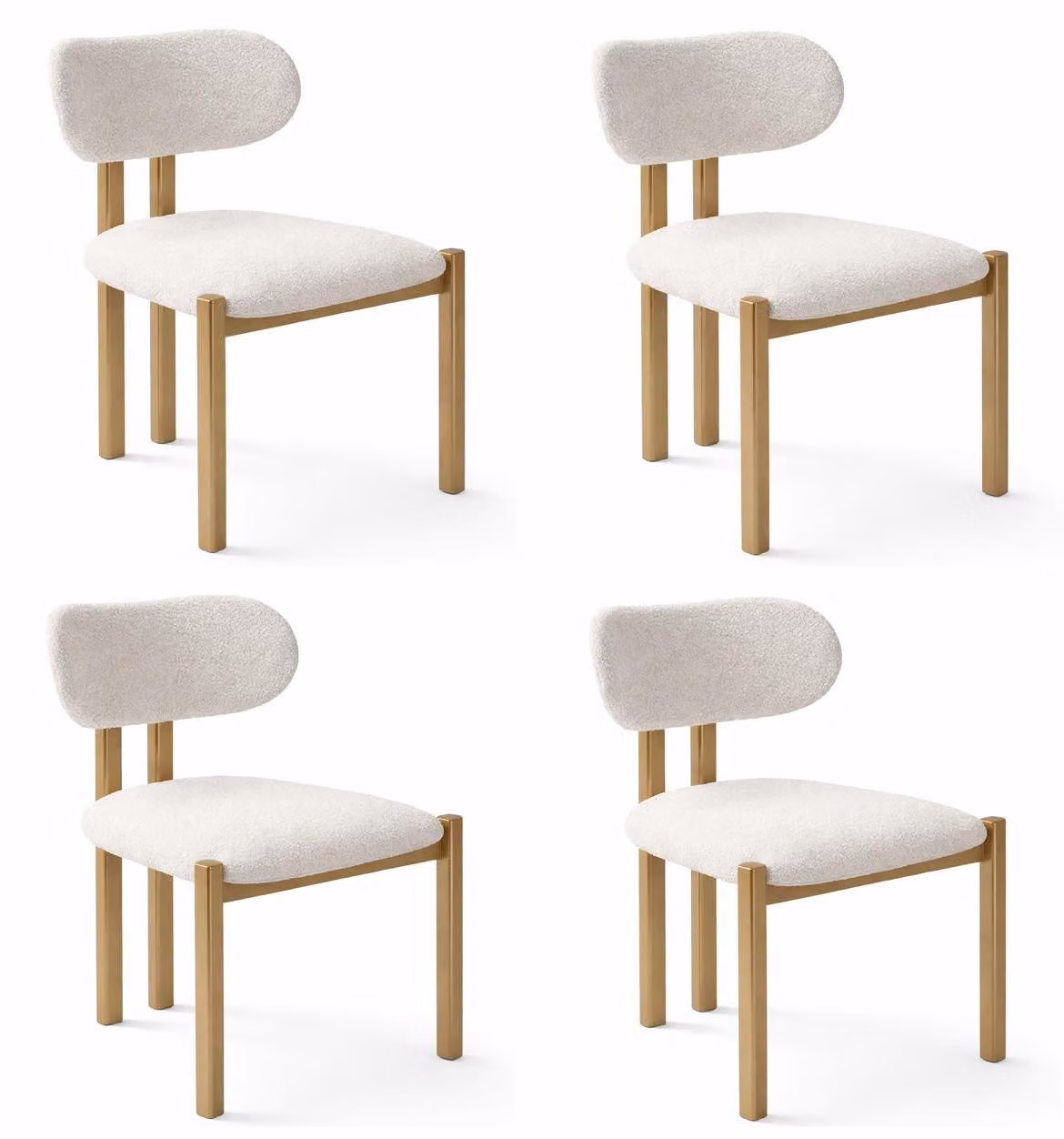 Elegante set di sedie bianche Sedia da cucina Sedia da sala da pranzo Sedie imbottite