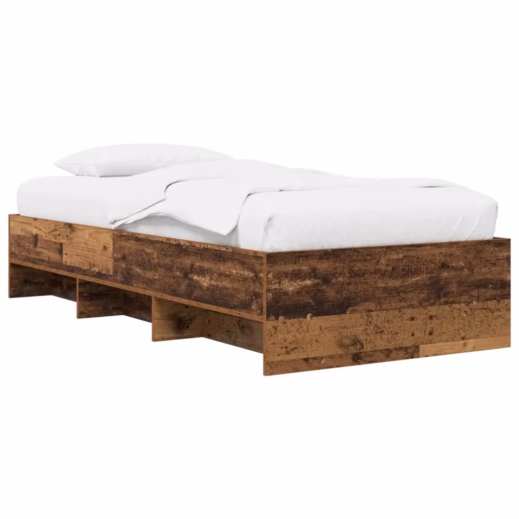 Letto moderno vidaXL con scaffali laterali in legno marrone L 200 cm x P 80 cm x H 83 cm – 2