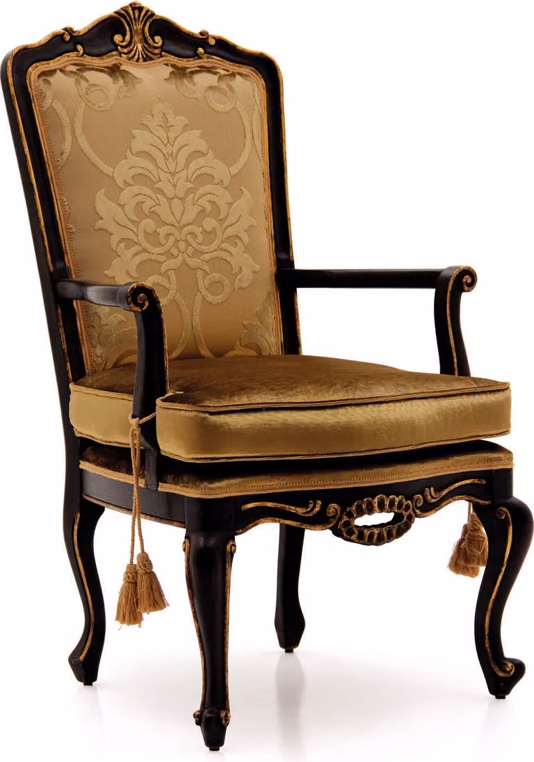 Stühle Wohnzimmer Esszimmer Lehnstuhl Polsterstuhl Armlehne Thron Sessel Stuhl