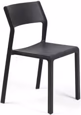 Sedia da esterno Nardi Trill Bistrot in polipropilene color antracite opaco