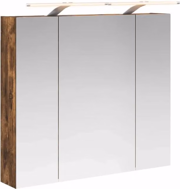 Mobiletto per specchio da Bagno | Armadio da bagno Rovere fum¨¦ 80 x 14.5 x 70 cm