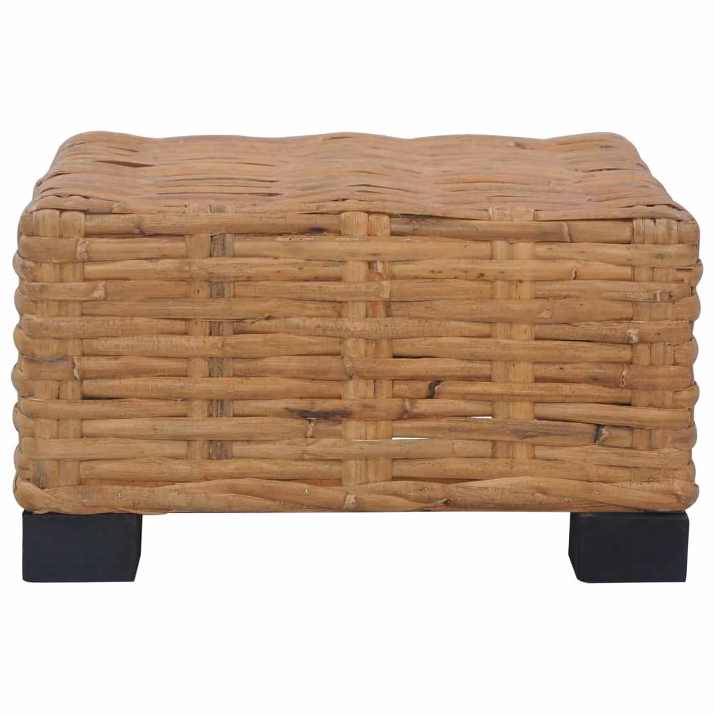 Tavolino da Salotto 47x47x28 cm in Rattan Naturale