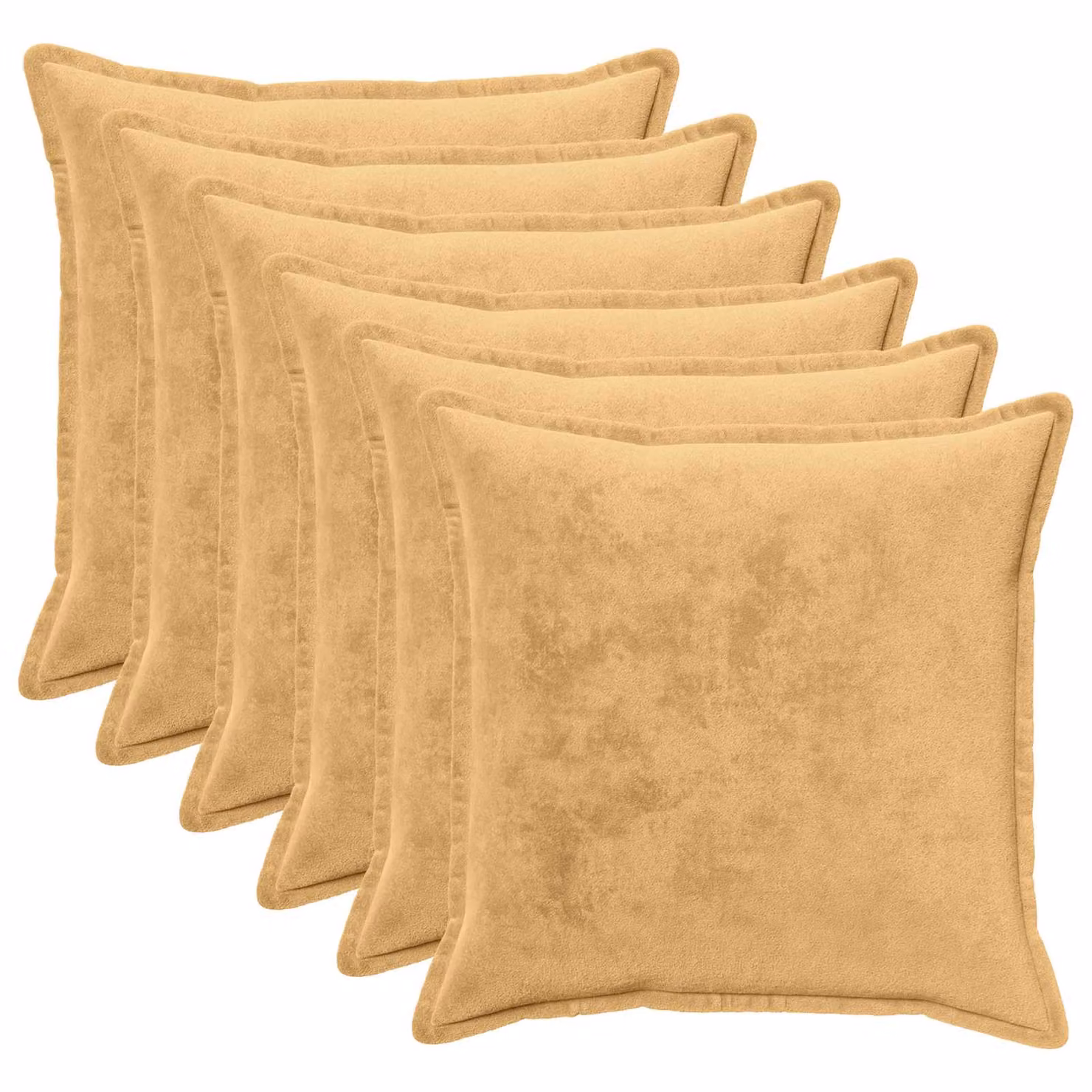 vidaXL Federa 6 pcs HOUTEN Tortora 80 x 80 cm Flanella