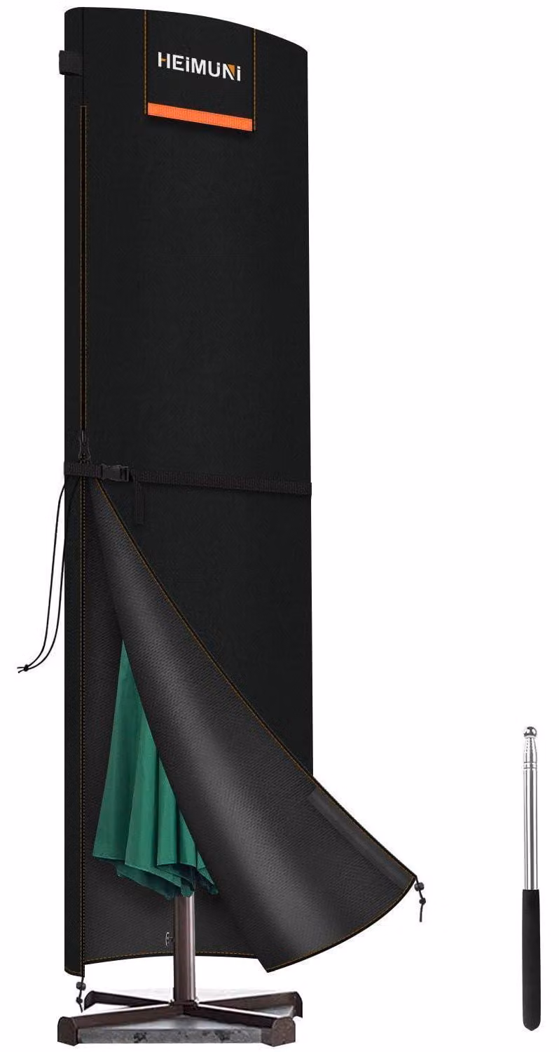 Copertura protettiva per ombrellone da giardino, copertura per ombrellone da pergola, dimensioni 295x80 cm, resistente alle intemperie, resistente ai raggi UV, antivento, tessuto Oxford 420D