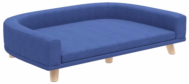 Divano per cani di grossa taglia – Cuccia per cani con cuscino | Colore: Blu | Dimensioni: 98x67x25 cm