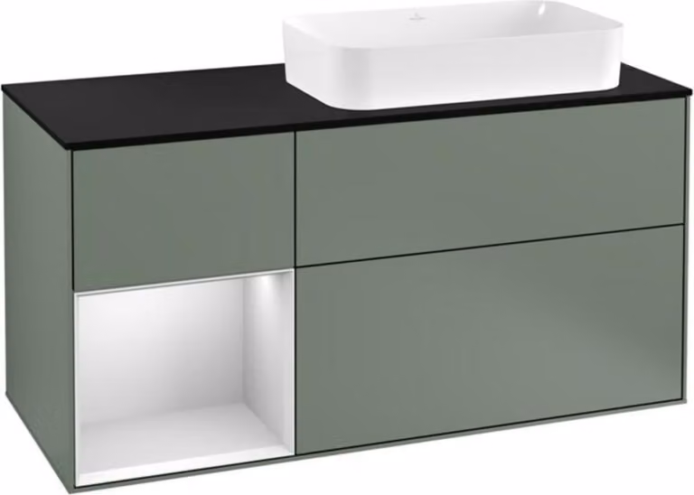 V&B mobile da parete Finion 120cm, Pl b m, Rg l w m Lac, Oli. m Lac