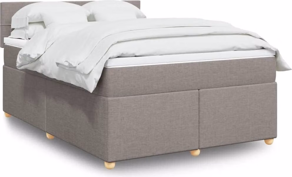 Maison Exclusive - Giroletto a Molle con Materasso Tortora 140x200 cm in Tessuto