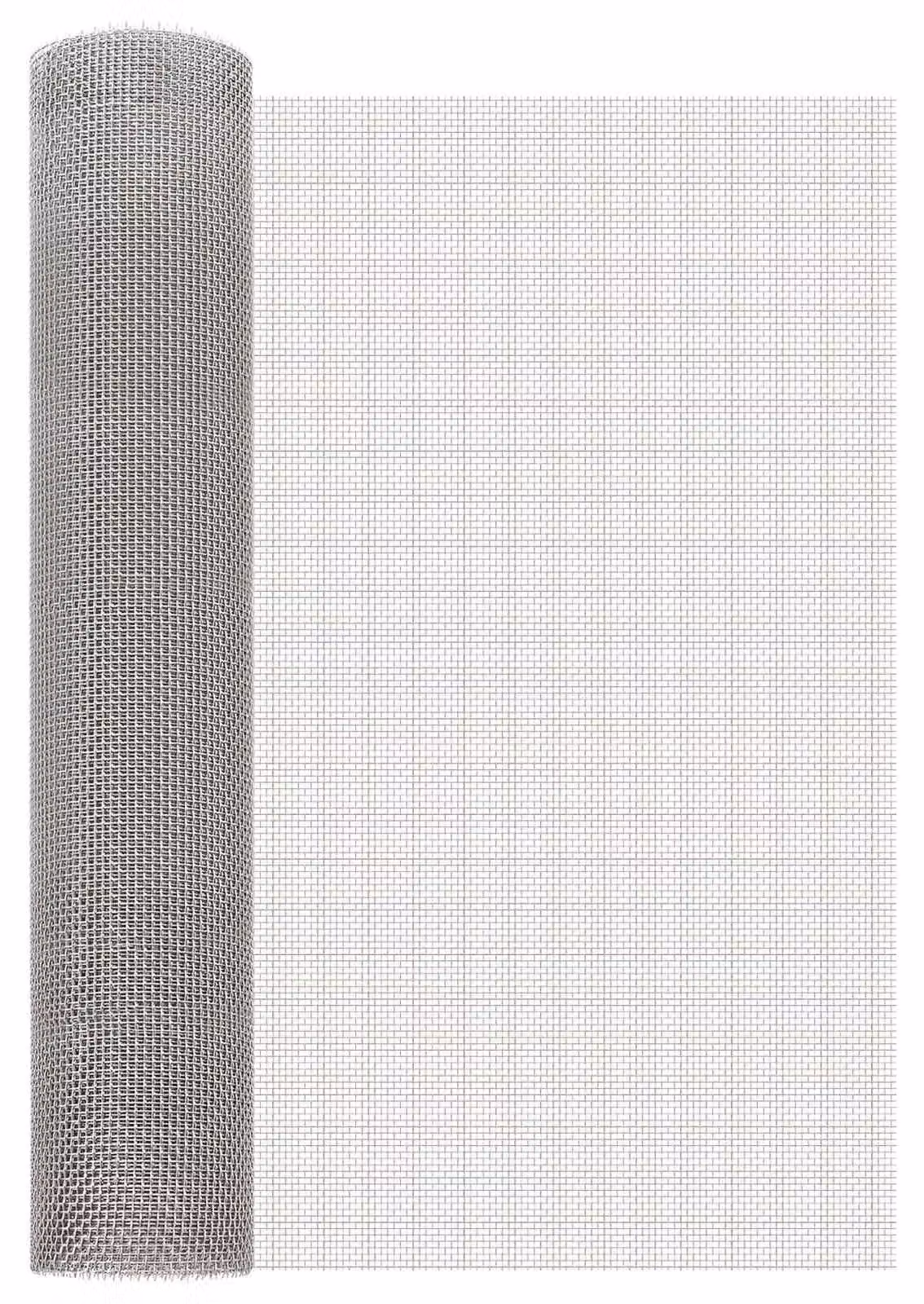 Schermo a rete, dimensioni 60 x 200 cm, maglia fine, acciaio inossidabile 201