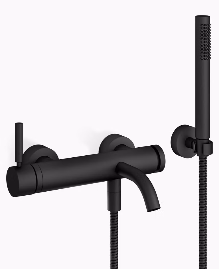 Dornbracht META Mitigeur monocommandé pour bain, pour montage mural, avec flexible de douche, saillie 202mm, 33233660-33, 33233660-33