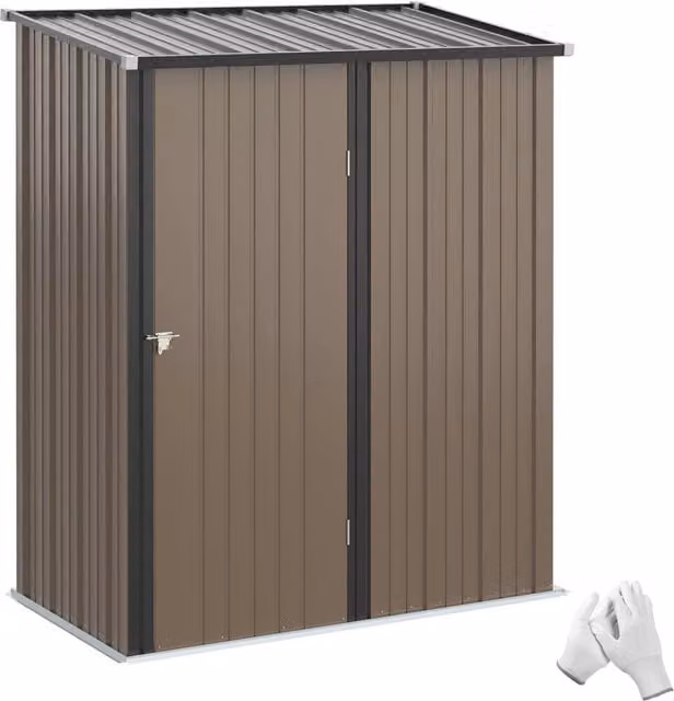 Casotto per attrezzi da giardino ¨C Minimal ¨C marrone 161.5x94.5x196cm