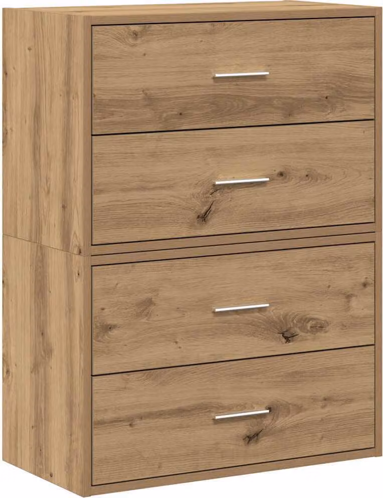 Armadi con 2 Cassetti 2 pz Rovere 60x31x40 cm in Truciolato