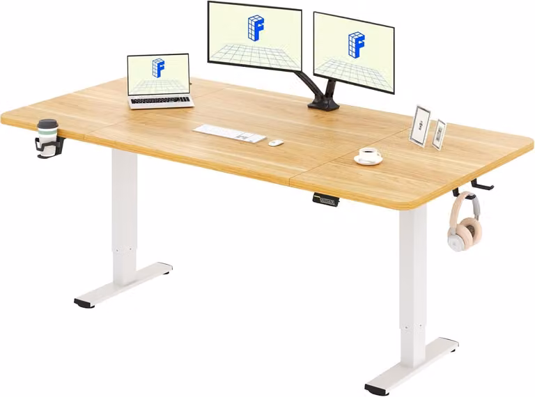 Scrivania regolabile in altezza elettricamente, 160x75 cm - Piano di lavoro ergonomico e regolabile