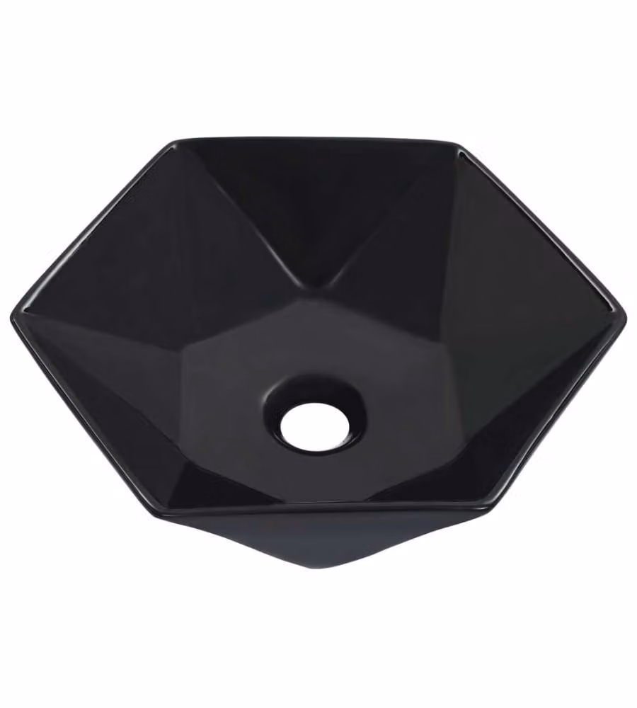Lavandino 41x36,5x12 cm in Ceramica Nero