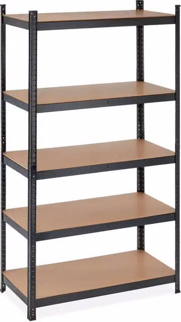 Scaffale porta attrezzi regolabile 90 x 40 x 185 cm in MDF nero 13_0012360