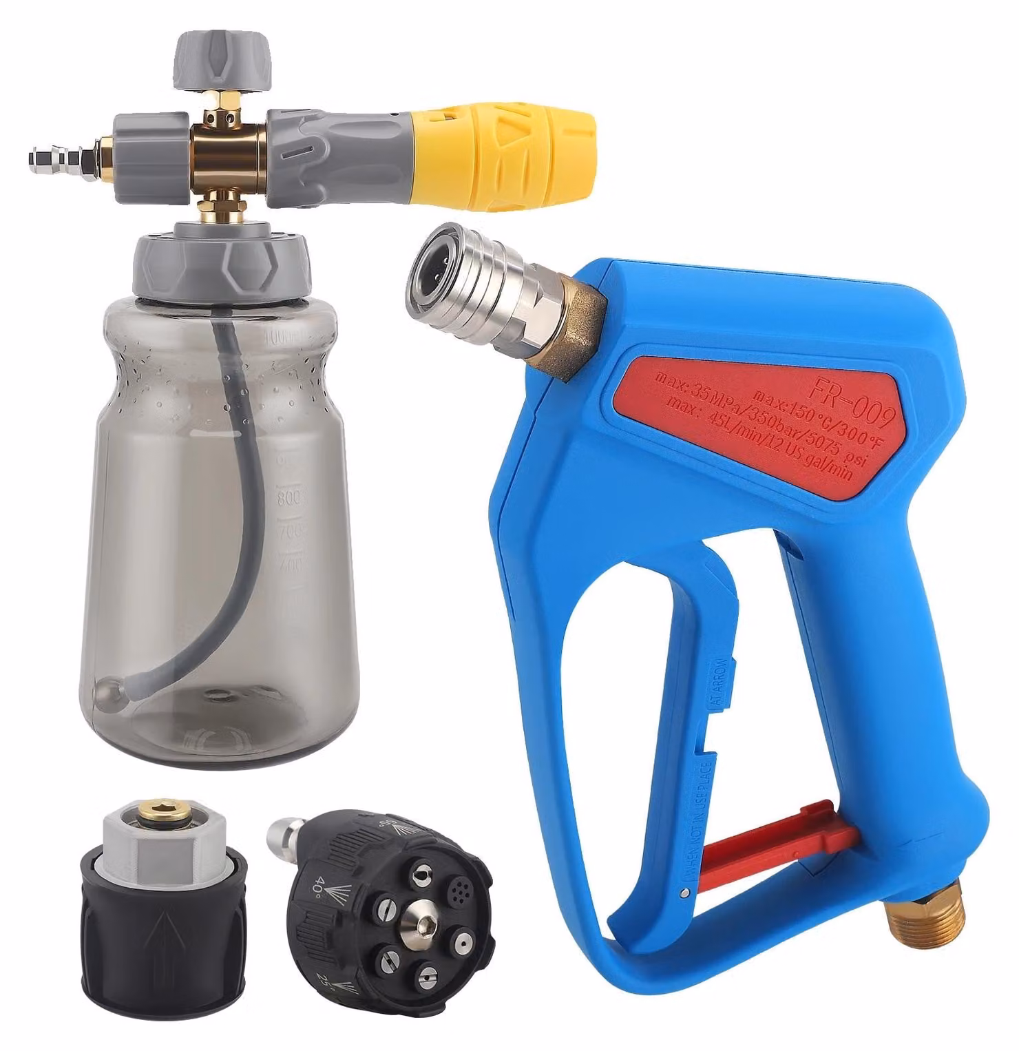Pistola per idropulitrice, 5000 PSI, ugello 6-in-1, modello A