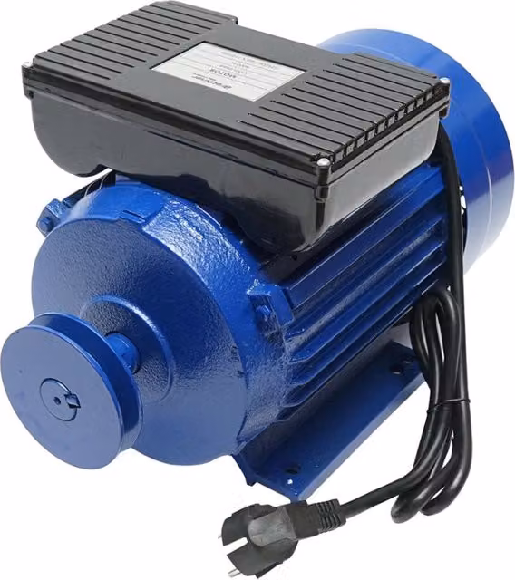 Motore elettrico monofase Breckner 4KW 220V con protezione termica blu, statore 160x110mm