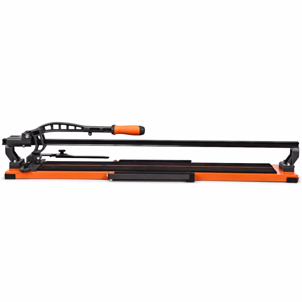 Tagliapiastrelle manuale arancione con angolo regolabile 0°-60° in ferro e plastica L: 110 cm, P: 25 cm, H: 18 cm – 2