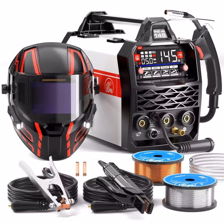 Saldatrice multifunzione - MIG-145AIR - MIG/MAG con gas - MIG senza gas - MMA - TIG Lift - 145 A - Pacchetto 2