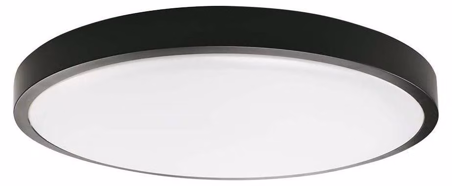 V-Tac VT-8618S Lampada a soffitto a LED con sensore di movimento - 18W - Nero - 4000K - Adatta per il bagno