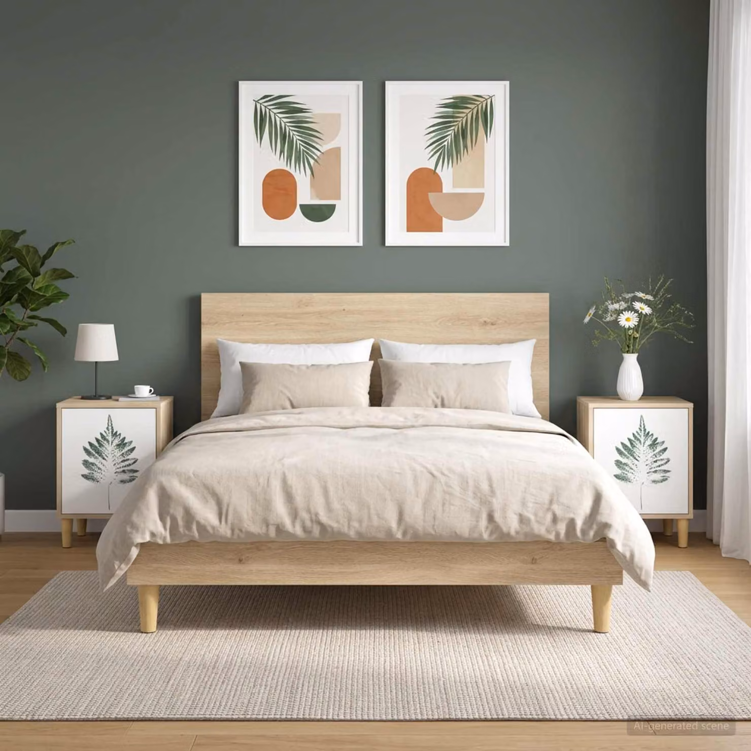 Set di 2 Armadi da Notte vidaXL HANAU in Rovere Sonoma, L 36 cm x P 33 cm x H 50 cm