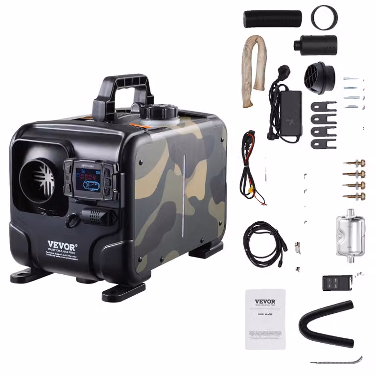 Riscaldamento a gasolio, comando Bluetooth, sistema di allarme CO, 8 kW