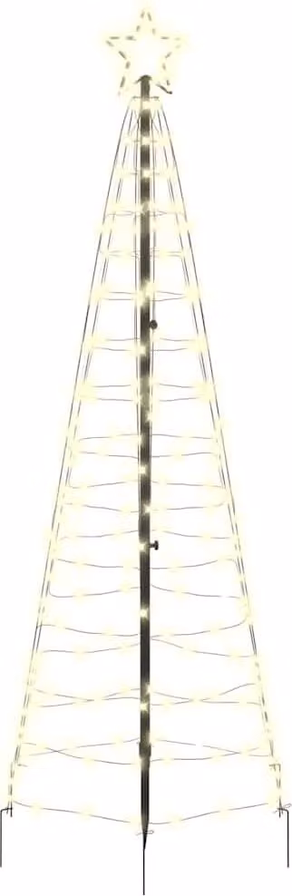 Albero di Natale LED con picchetti per il terreno Bianco caldo