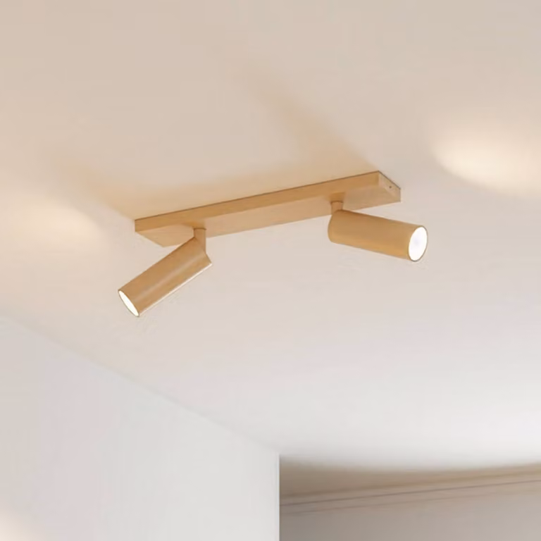 Arcchio Faretto da soffitto Brinja Slim, caffè, 2 luci, GU10 MR11 Slim Arcchio, dimmerabile, Marrone / Ruggine, Corridoio, Alluminio, Moderno, Faretto