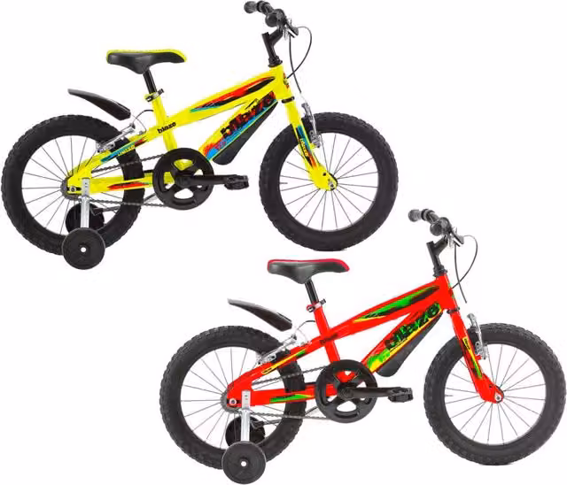 Bicicletta per bambino Blaze GIORDANOSHOP 16 pollici disponibile in giallo, rosso o multicolore