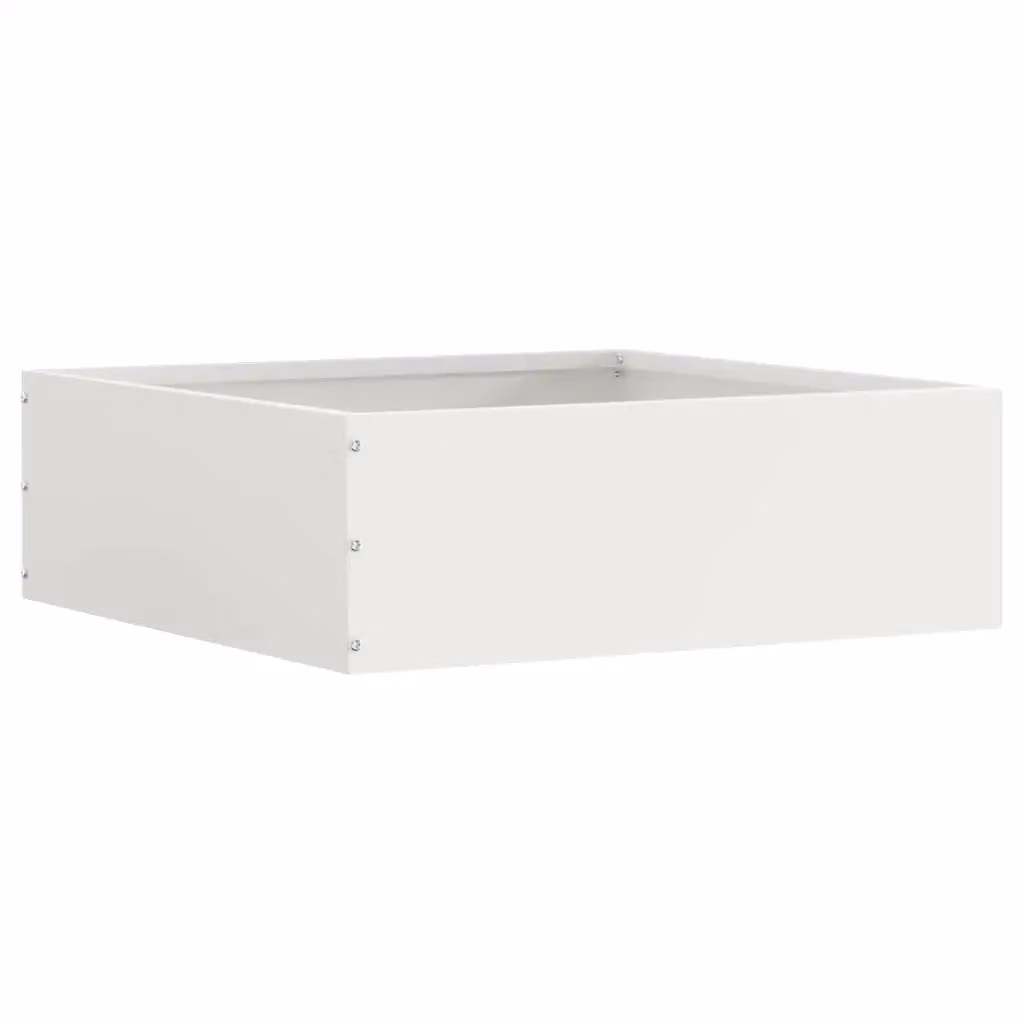 Bordura per prato vidaXL in acciaio bianco L/P/H: 40 x 40 x 13 cm
