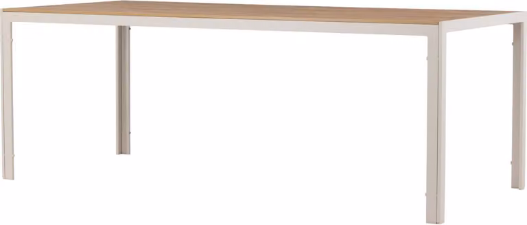 FURNLUX Tavolo da pranzo per esterni Break Teak E Beige 90cm / Colore principale: Beige / Dimensioni: 90 x 205 x 74 cm