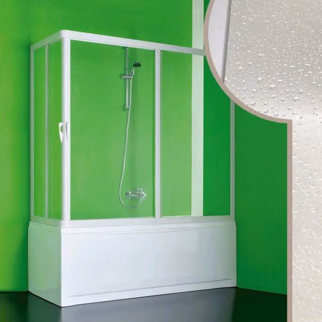 Sopravasca Angolare 2 Lati 2 Ante Scorrevoli in PVC H150 cm Dorini Bianca 70x150 cm