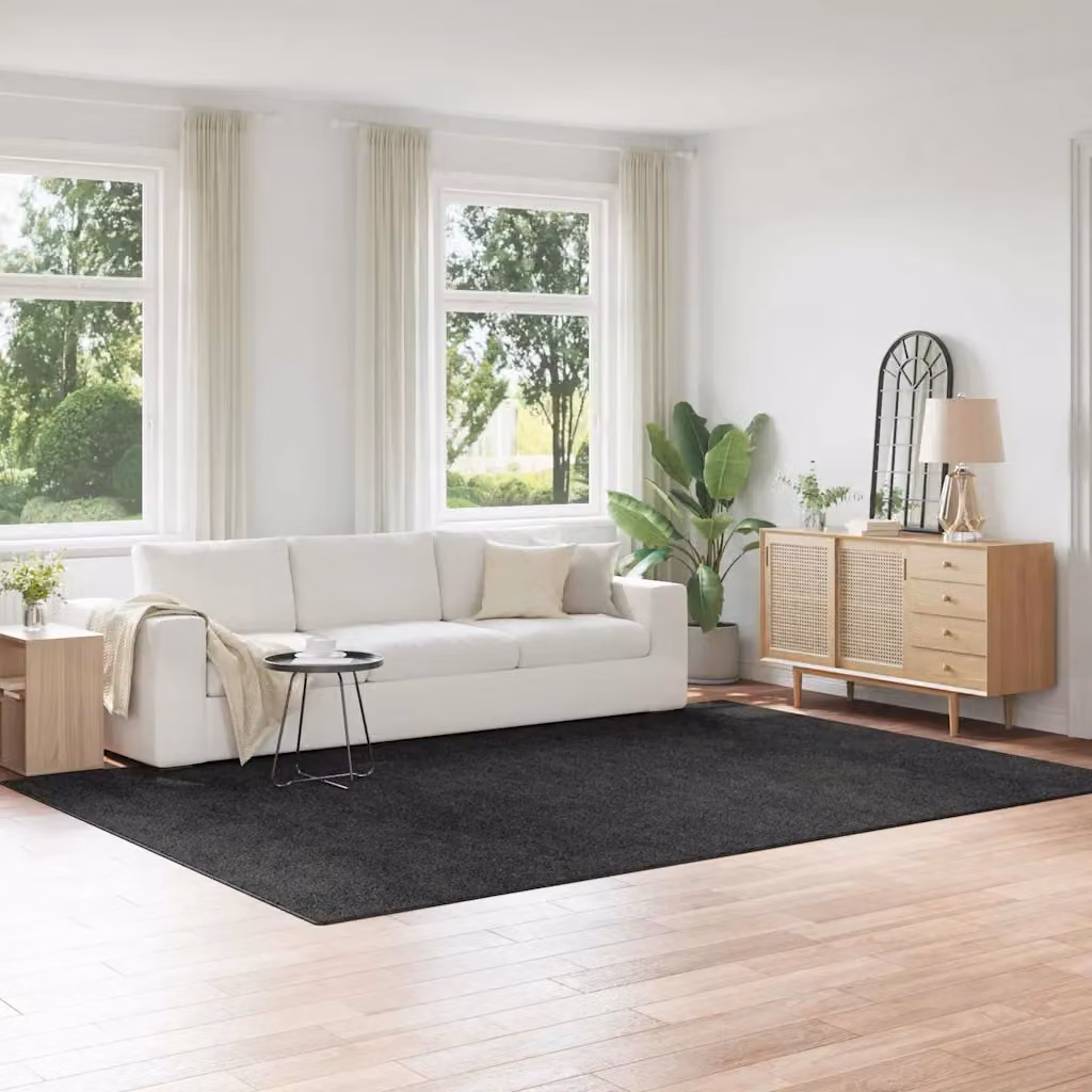 Tappeto Shaggy Antiscivolo vidaXL Grigio Antracite L: 240 cm, P: 340 cm in Polipropilene