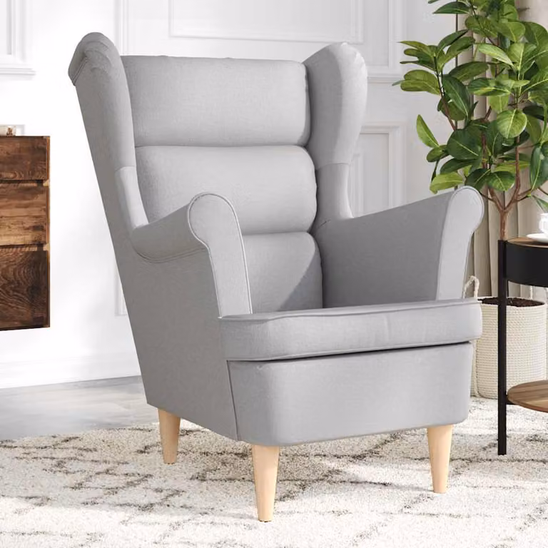 Maison Exclusive - Poltrona Wolkengrau, 74x84x100 cm, rivestita in tessuto