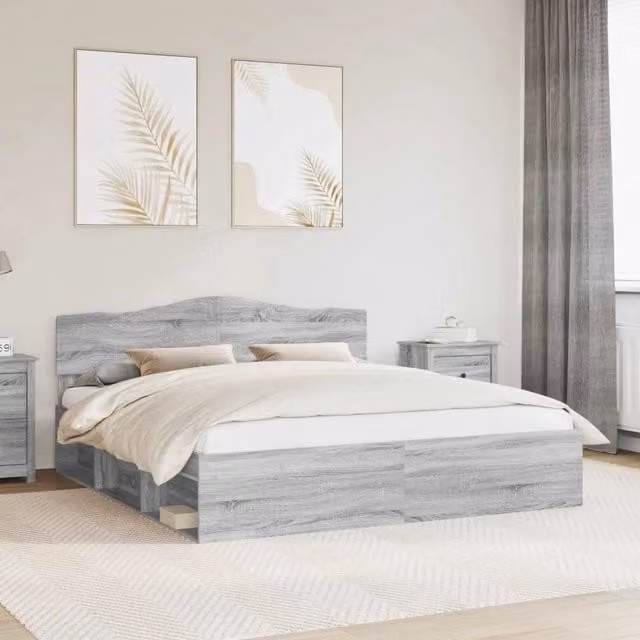 Struttura del letto Grigio Sonoma 180 x 200 cm Pino massello 3412867