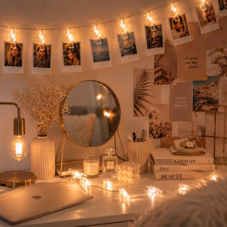 Foto LED a batteria, con clip, luci fiabesche bianco caldo, E0206 3m
