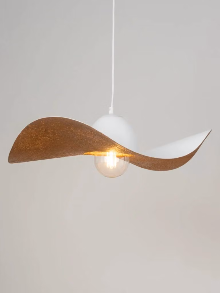 Lampada a sospensione Kapello Sigma Lighting bianco e rame Ø55 cm con attacco E27 – 2