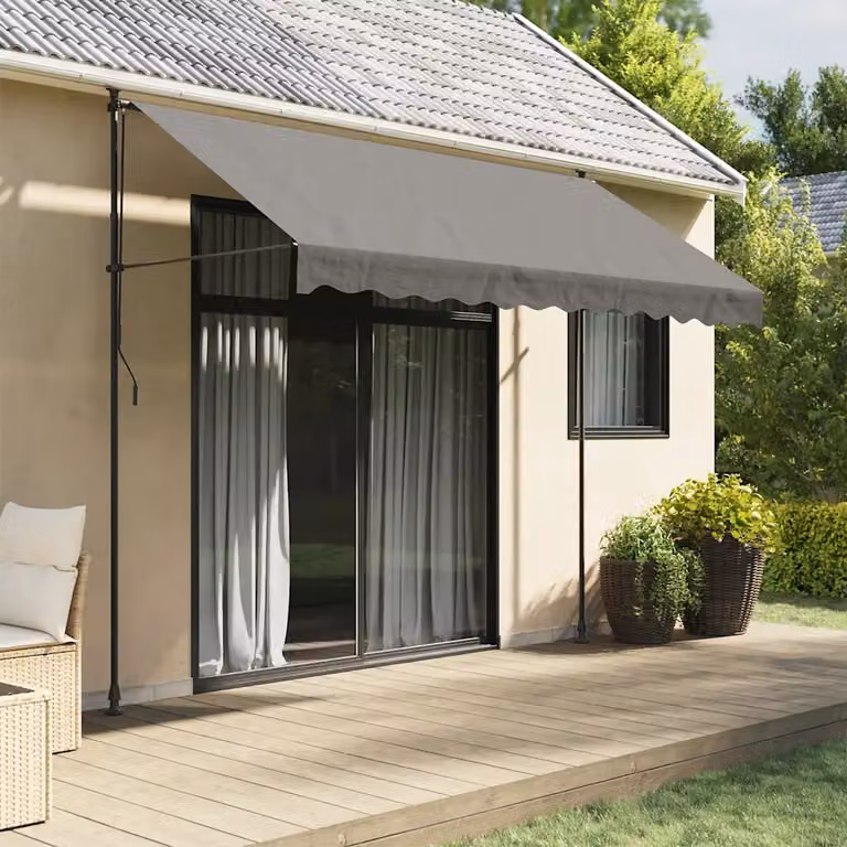 vidaXL Tenda da Sole Retrattile Antracite in Poliestere e Acciaio L: 300 cm, P: 150 cm
