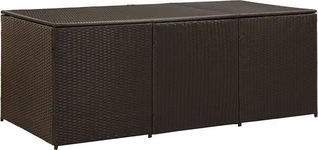 Baule da Giardino in Polyrattan 180x90x70 cm Marrone CFW2854149
