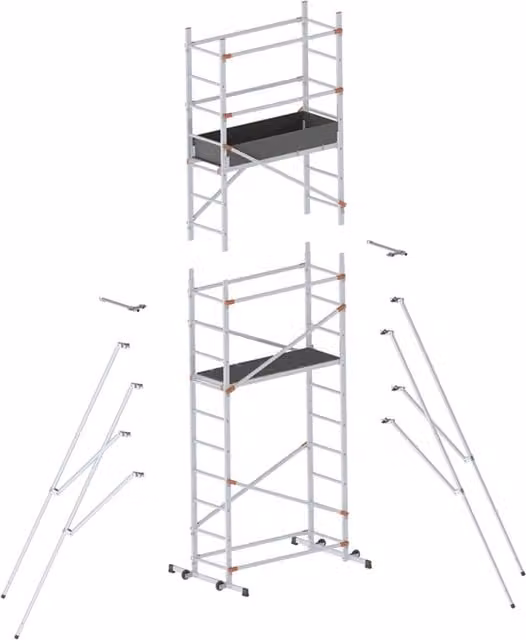 Kit alzate per trabattello Gierre colore argento, portata 150kg