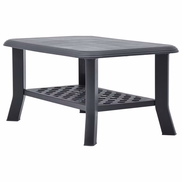 Tavolino da Salotto Antracite 90x60x46 cm in Plastica