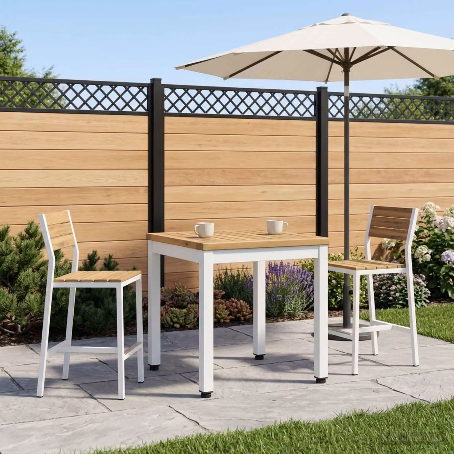 vidaXL Tavolino da salotto in legno di acacia bianco stile rustico L 40 cm, P 40,5 cm, H 36 cm