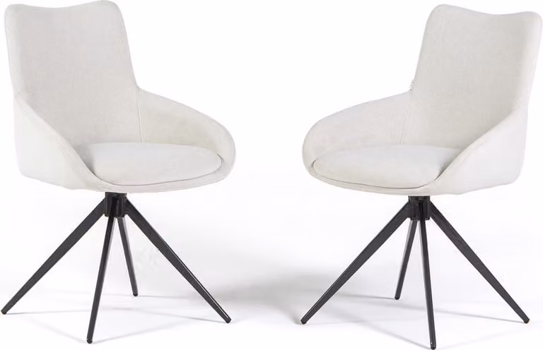 Set di 2 sedie imbottite con rivestimento in tessuto, cuscino integrato e gambe in metallo nero, design contemporaneo ed elegante per sala da pranzo, soggiorno, cucina, ufficio, bar e ristoranti - VIOLANTE
