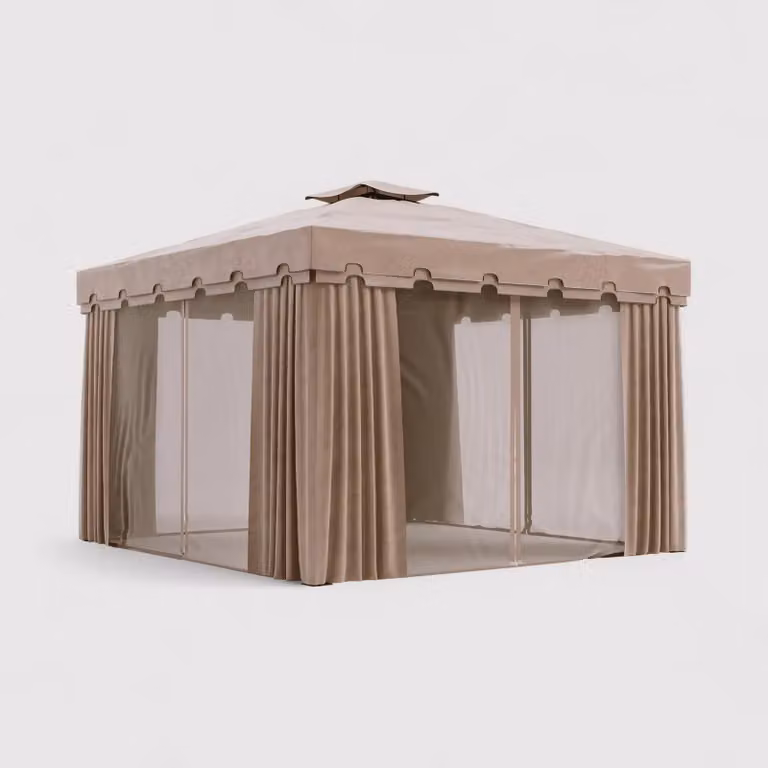 Nuxia - Gazebo 3x3 con teli laterali e zanzariera