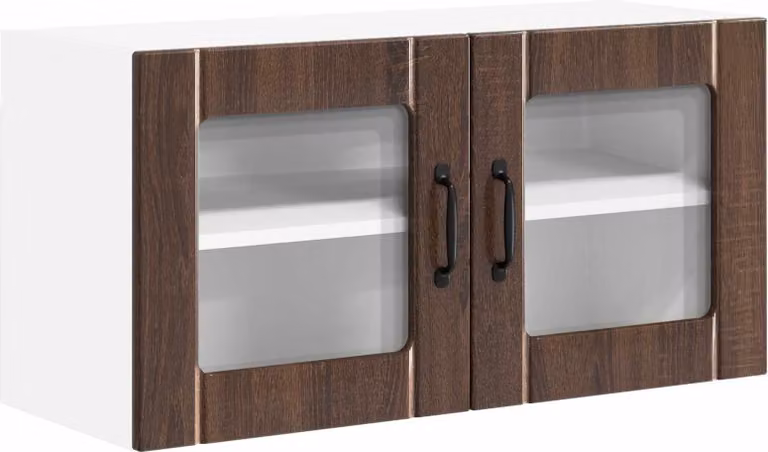 Mobile in vetro da parete LUCCA Rovere Marrone 80 x 31 x 40 cm