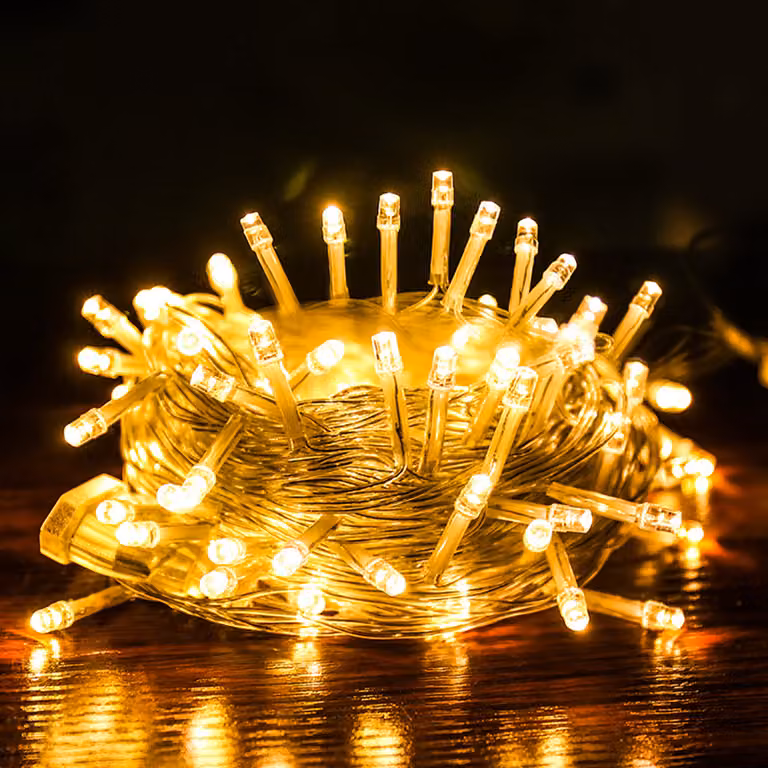 Jayseuw 100M 500 LED luci fiabesche 8 modalità di luce festa giardino potenza illuminazione interna Natale matrimonio decorazione bianco caldo
