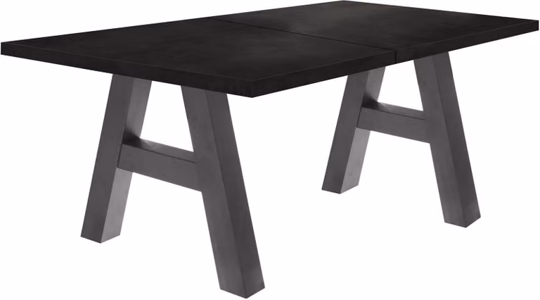 Tavolo da pranzo allungabile Elia 3 140 x 90 x 75 Tavolo da sala da pranzo in acciaio grafite/nero 13273-140