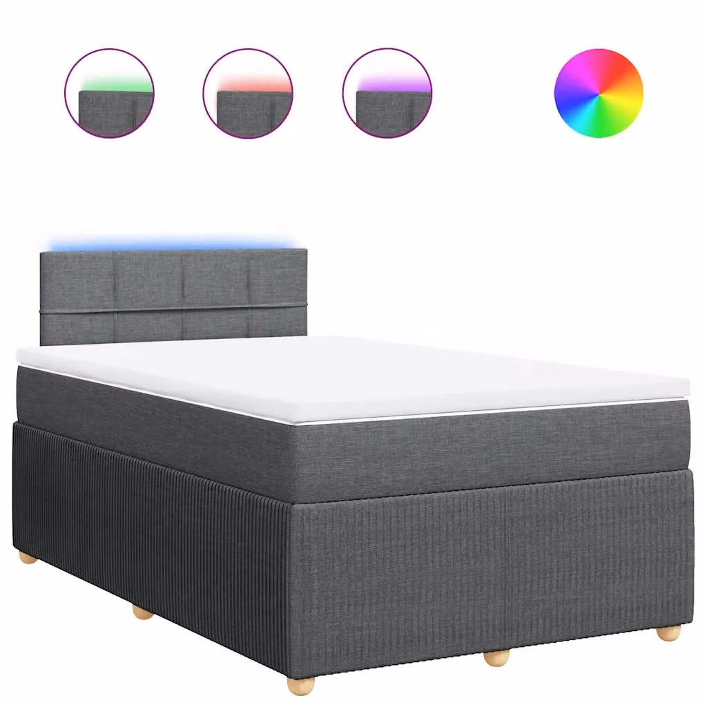 Letto Ibrido Moderno vidaXL con Materasso Grigio e Bianco L/P/H: 120 x 200 x 100,5 cm – 2