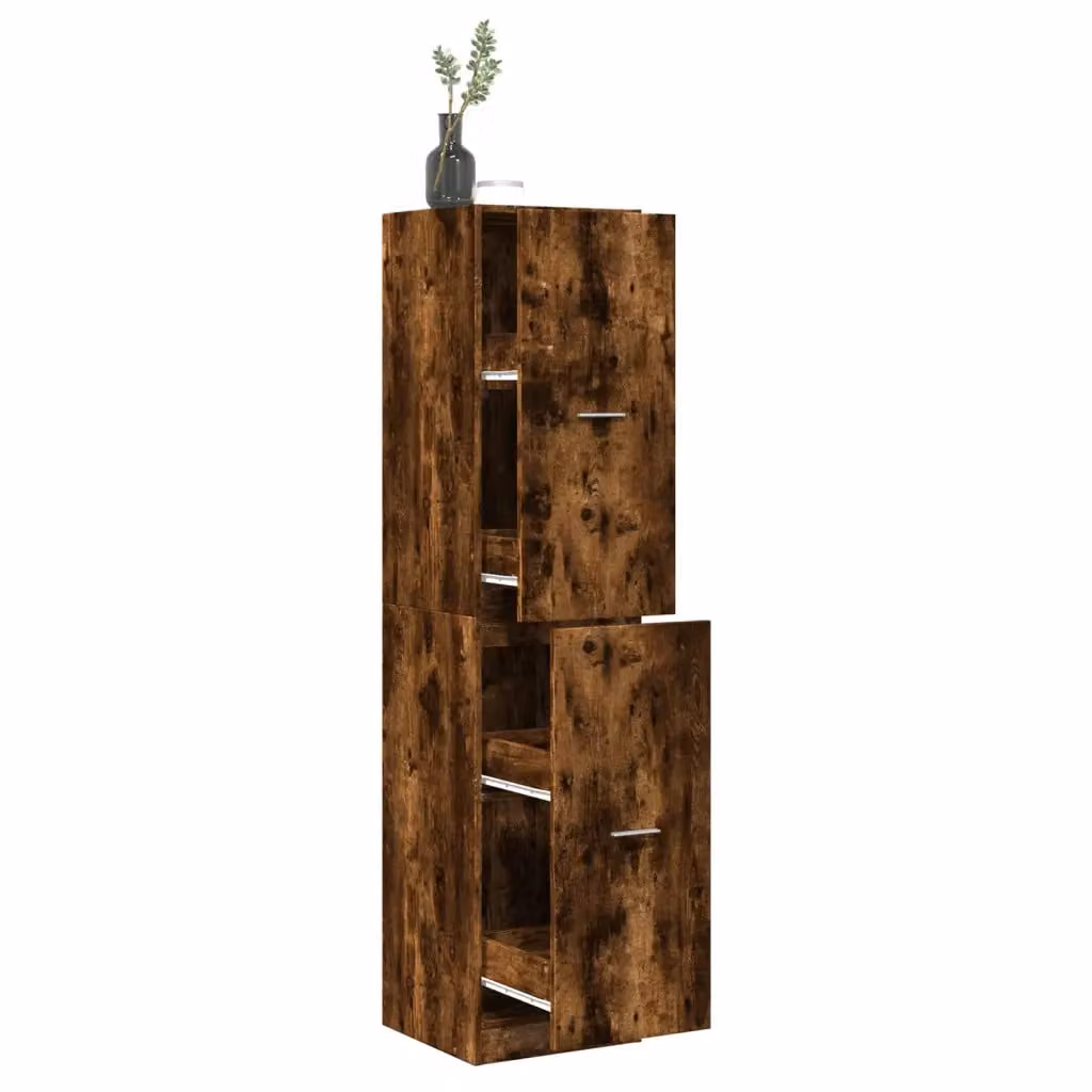 Armadietto da farmacia a parete vidaXL in rovere fumo, L: 40 cm, P: 41 cm, H: 174,5 cm