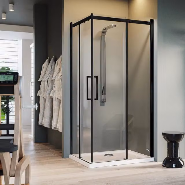 Box Doccia Rettangolare 70x110 CM 198 CM Vetro Trasparente 8 MM Destra con EasyClean mod. Prime Bla Corner